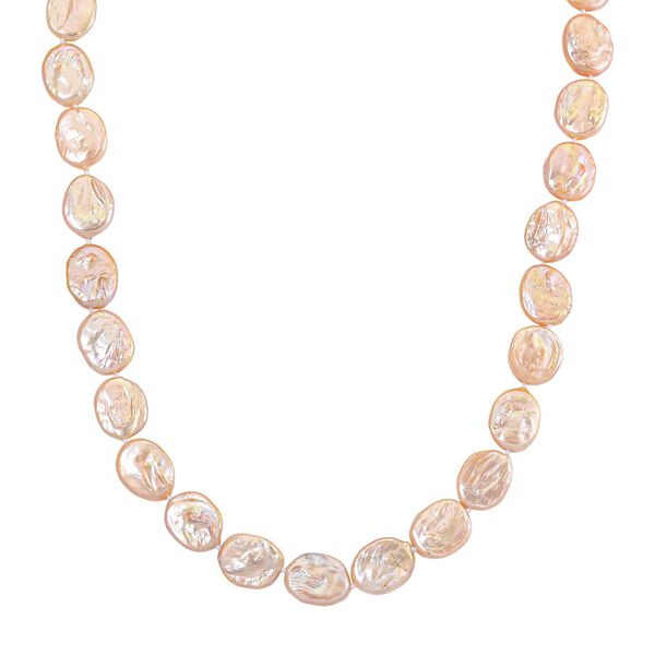 D'Joy Pfirsich Keshi Perle 45+5cm Halskette image number 0