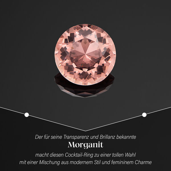 LUXORO AAA Morganit und Diamant Ring in 585 Ros&eacute;gold - 6,65 ct. image number 3