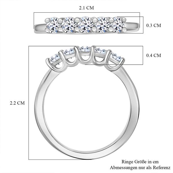 LUXURIANT DIAMOND - Lab Grown Diamant SI-GH Ring 925 Silber rhodiniert (Größe 21.00) ca. 0.50 ct image number 6