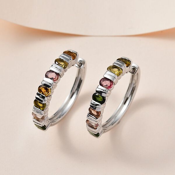 Mehrfarbige-Turmalin Ohrringe, ca. 2.39 ct image number 1