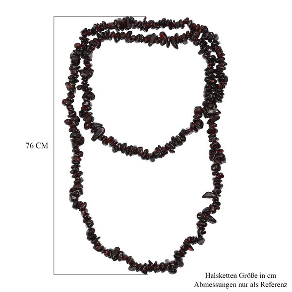 Roter Granat Halskette 76 cm ca. 409,00 ct. image number 5
