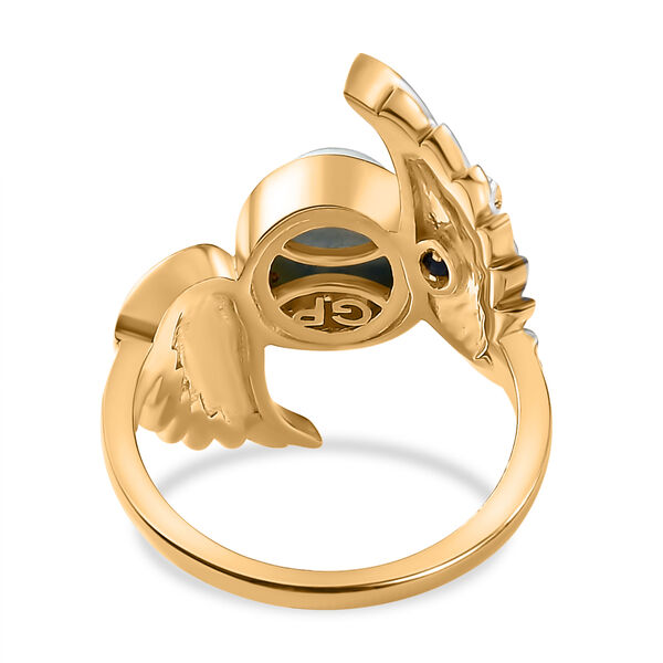 GP Kollektion - Celestial Dream - Larimar, Kanchanaburi Blauer Saphir Ring 925 Silber  (Gr&ouml;&szlig;e 19.00) ca. 2.39 ct image number 6