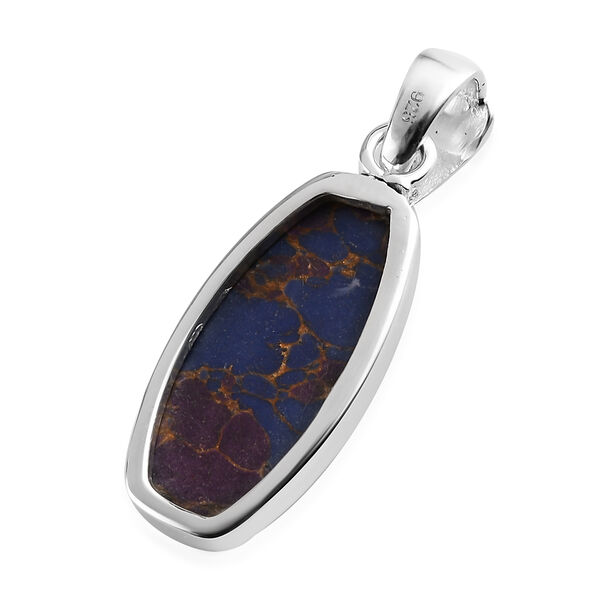 Lila Mojave Türkis Solitär Anhänger in Silber, 8,14 ct. image number 5