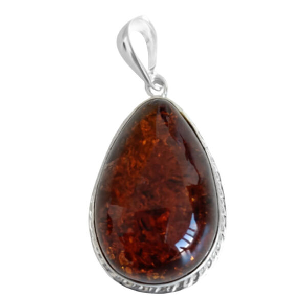 Nat&uuml;rlicher Baltischer Bernstein Anh&auml;nger, 925 Silber