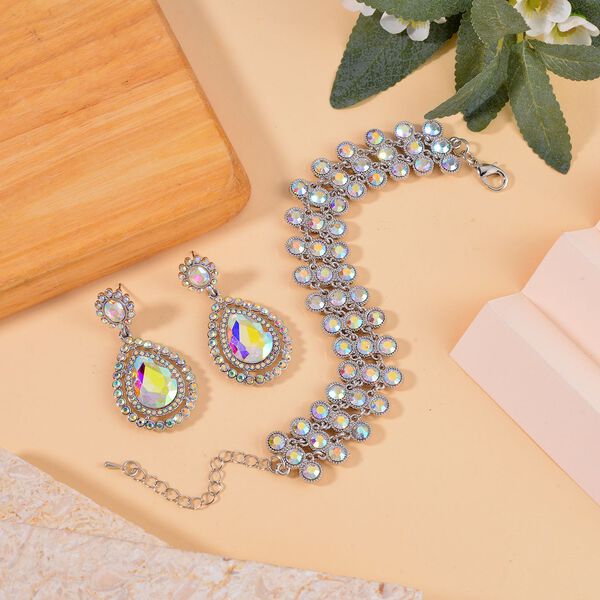 Kristall Schmuckset  Legierung image number 2