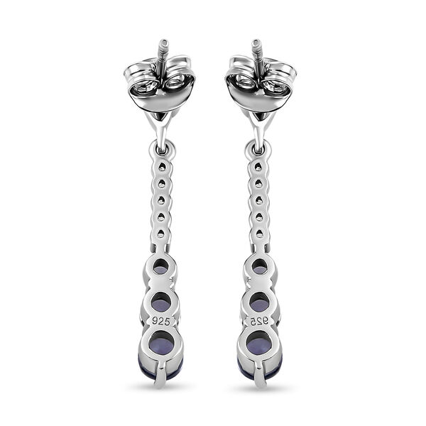 Tansanit-Ohrringe, 925 Silber platiniert ca. 1,41 ct image number 5