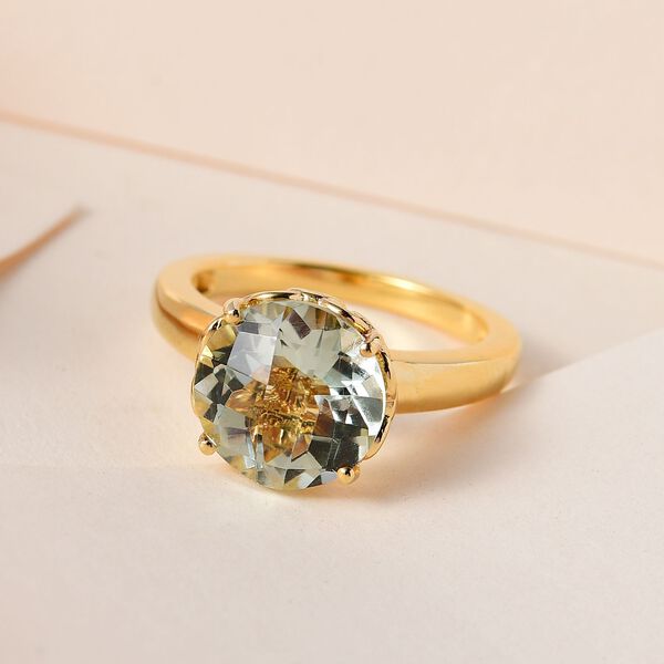 Prasiolith Solit&auml;r Ring - 3,41 ct. image number 2