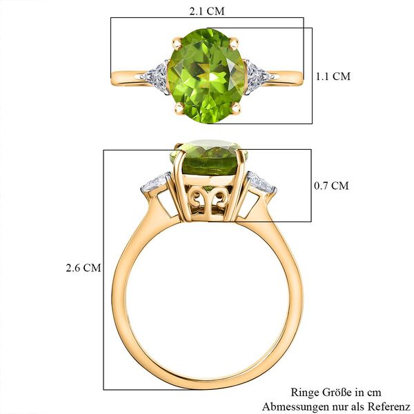 D'Joy Peridot und Moissanit Ring - 2,95 ct. image number 7