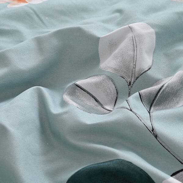 6-teiliges Bettw&auml;sche-Set mit Blumenmotiv, 135x200cm, Blau image number 4