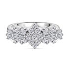 Lab Grown Diamant VS-EF SGL zertifiziert Ring 925 Silber platiniert (Größe 17.00) ca. 1,00 ct