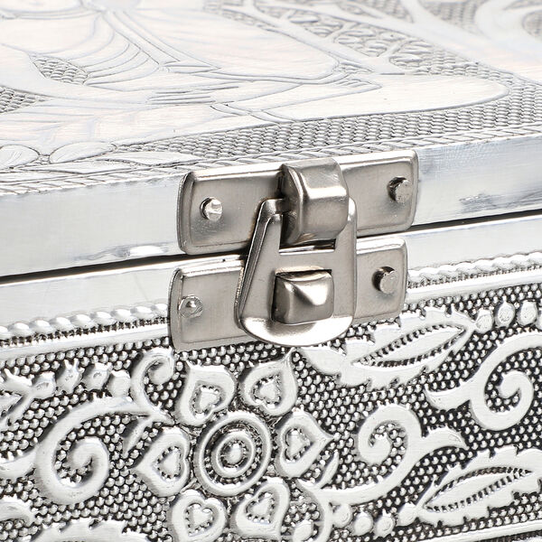 2er-Set Lord Buddha gepr&auml;gte Schmuckk&auml;sten, Gr&ouml;&szlig;e: 17,7x12,7x5,08 cm, Silber und Blau image number 6