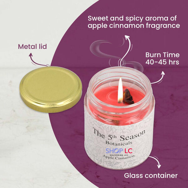 The 5th Season - Botanical Collection Duftkerze au Sojawachs im Glas, Apfel Zimt image number 4