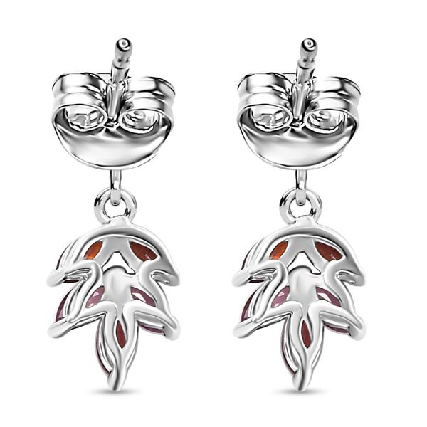 Rote und Lotus Granat-Ohrringe - 1,38 ct. image number 6