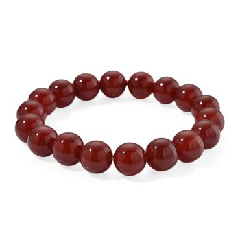 Roter Achat Armband Flexibel, ca. 215.00 ct