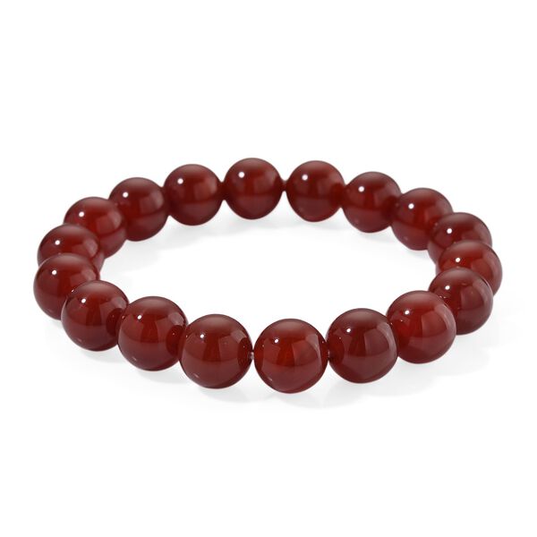 Roter Achat Armband Flexibel, ca. 215.00 ct