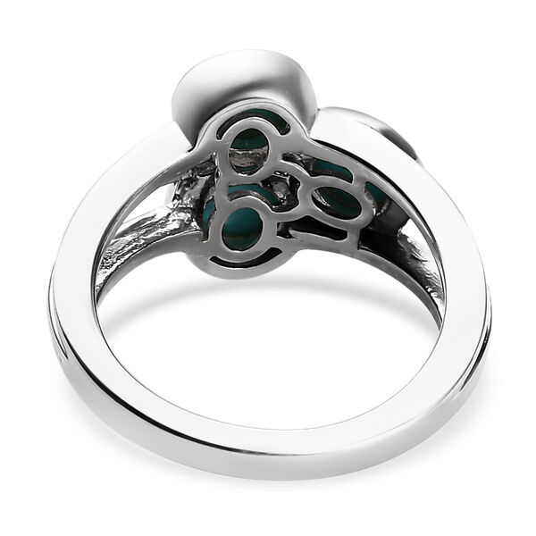 Nat&uuml;rlicher Sleeping Beauty T&uuml;rkis-Ring, 925 Silber platiniert  ca. 1,29 ct image number 6