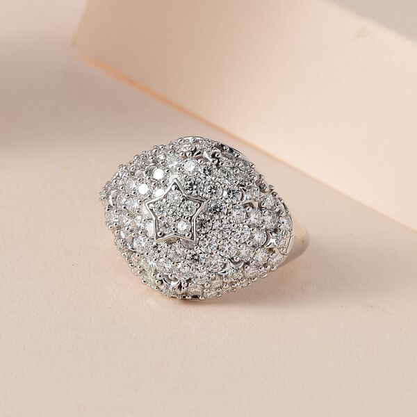 GP Celestial Dream Kollektion- Moissanit und Kanchanaburi blauer Saphir-Ring - 1,86 ct. image number 7