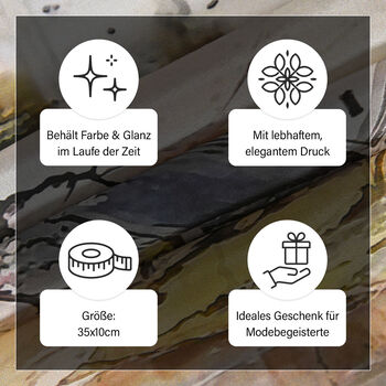 LA MAREY: Premium Selection - 100% Maulbeerenseiden-Halstuch mit Sakura Druck, 35x150 cm, Sakura