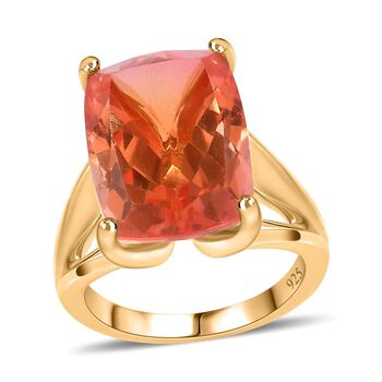 Padparadscha Quarz Triplett Ring - 12,96 ct.