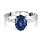 Masoala Saphir (Fissure gefüllt)-Ring, 925 Silber platiniert (Größe 20.00) ca. 2,82 ct