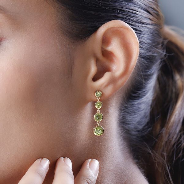 Nat&uuml;rliche Peridot-Ohrringe - 3,67 ct. image number 2