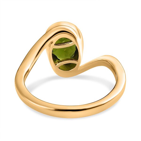 Nat&uuml;rlicher Chromdiopsid Ring, 925 Silber Gelbgold Vermeil, (Gr&ouml;&szlig;e 21.00) ca. 1.28 ct image number 5