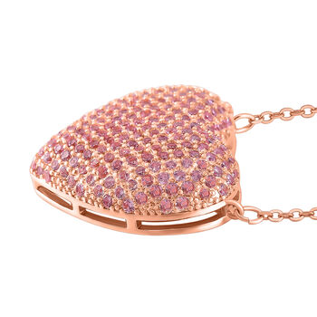 Rosa Zirkonia 50+5cm Halskette