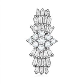 Moissanit Ballerina Anhänger, 925 Silber rhodiniert - 1,11 ct.