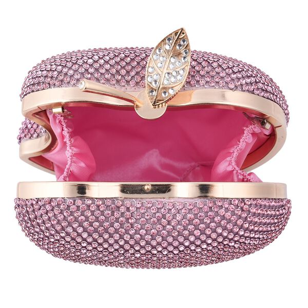 Apple-Clutch mit Kristallverzierung, 15x11,5 cm, Lavendel image number 6