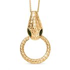 Natürlicher Chromdiopsid, Kanchanaburi Blauer Saphir Schmuckset 925 Silber 750 Gelbgold Vermeil ca. 0.45 ct