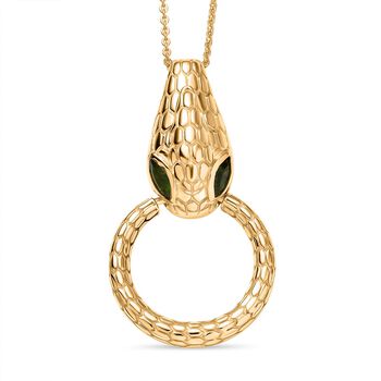 Nat&uuml;rlicher Chromdiopsid, Kanchanaburi Blauer Saphir Schmuckset 925 Silber 750 Gelbgold Vermeil ca. 0.45 ct