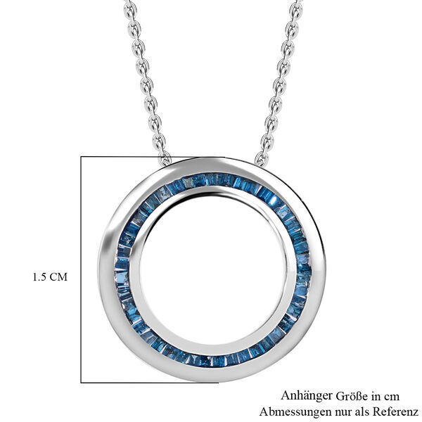 Blauer Diamant-Anhänger mit 45+5cm Kette - 0,23 ct. image number 5
