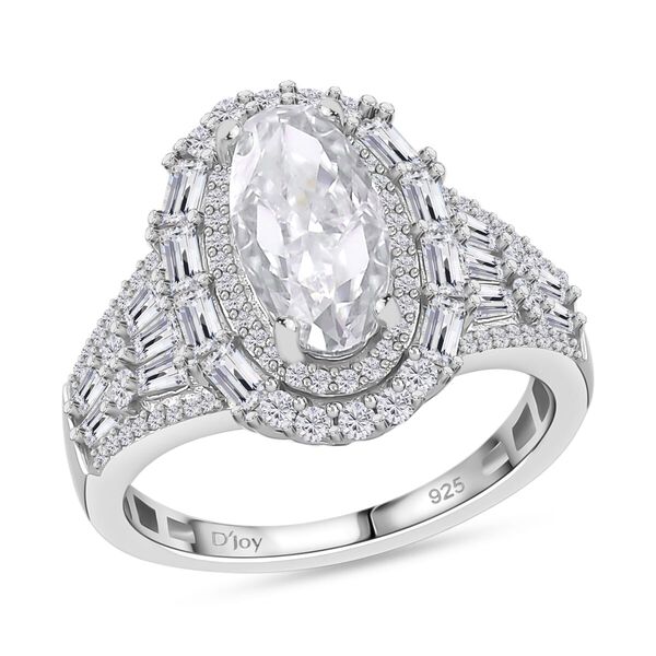 D'Joy Moissanit Ring und Anh&auml;nger mit 50cm Kette Oval image number 7