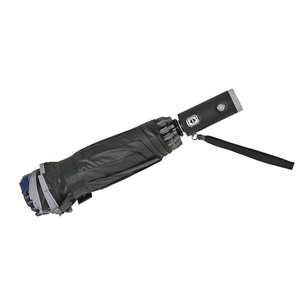 Aero-Alloy Rahmen Design – 22 Zoll LED 10K Reverse Falt-Regenschirm in Blau image number 6