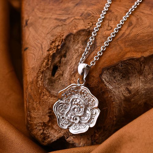 Royal Bali Kollektion- Anhänger im Rosen-Design image number 1