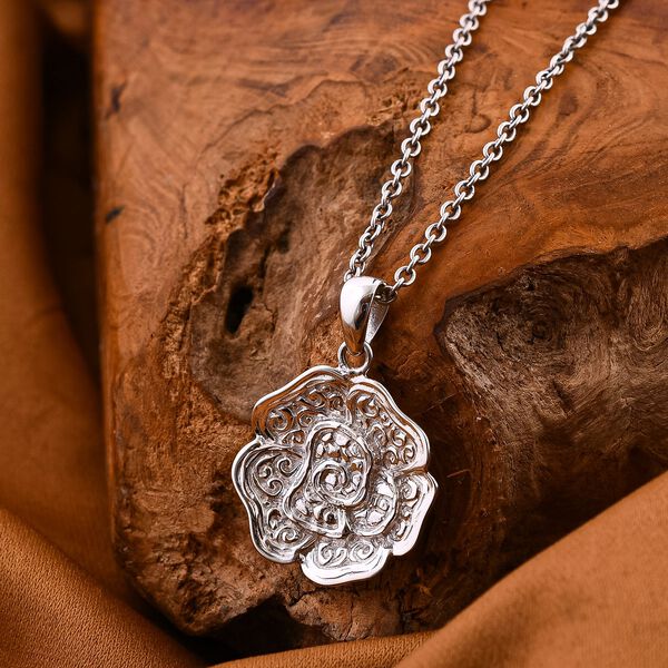 Royal Bali Kollektion- Anhänger im Rosen-Design image number 1