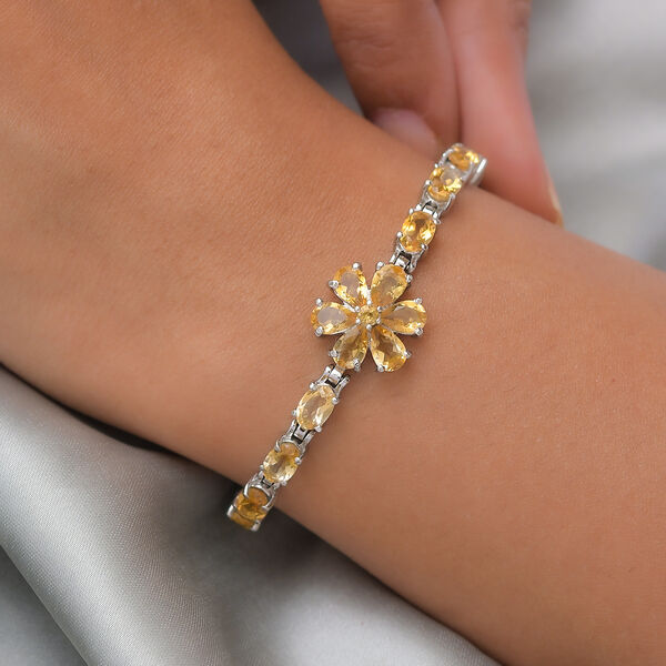 Citrin Armband, 19 cm, Edelstahl, ca. 7,31 ct image number 2