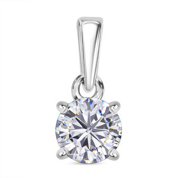 Moissanit Anh&auml;nger, 925 Silber rhodiniert - 0,46 ct.