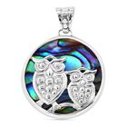 Abalone Muschel Anhänger 925 Silber ca. 0,01 ct.