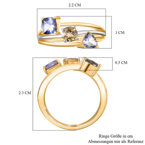 Tansanit, Pfau Tansanit und goldener Tansanit-Ring - 1,64 ct. image number 7