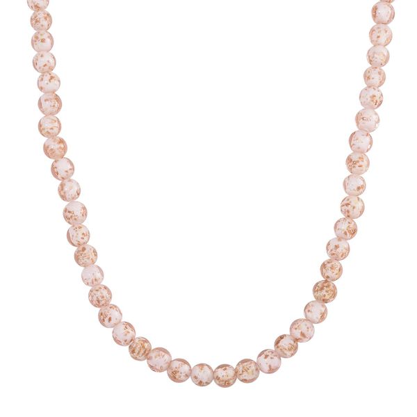 Wei&szlig;e Halskette im Murano-Stil, 50+5cm