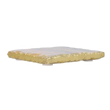 4er-Set, Marmor Untersetzer, quadratische Form, Rosa