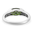 Natürlicher Chromdiopsid Ring 925 Silber platiniert  ca. 0,98 ct image number 5