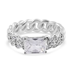 Weißer Zirkonia Ring, (Größe 17.00) ca. 0.30 ct