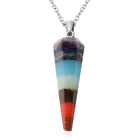 Chakra Edelstein Anhänger mit Kette 50 in Edelstahl ca. 42.50 ct