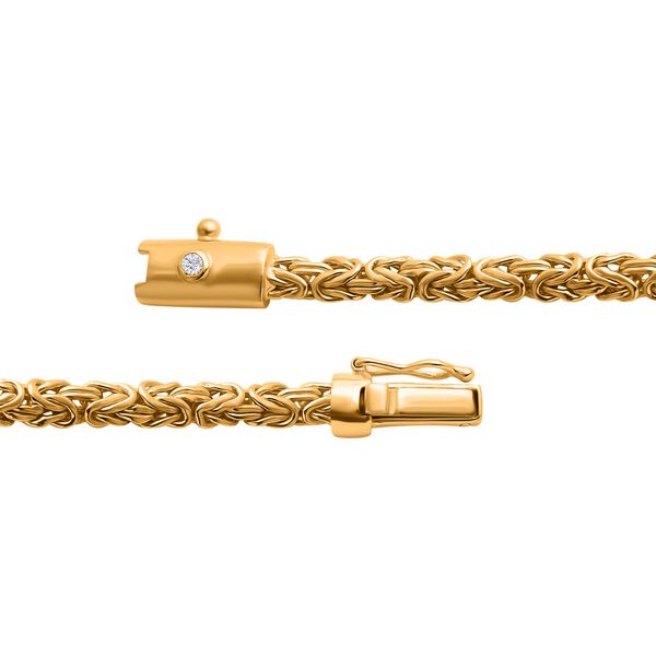 Royal Bali Kollektion- AAA goldene Südseeperle und Labor Diamant Armband image number 4