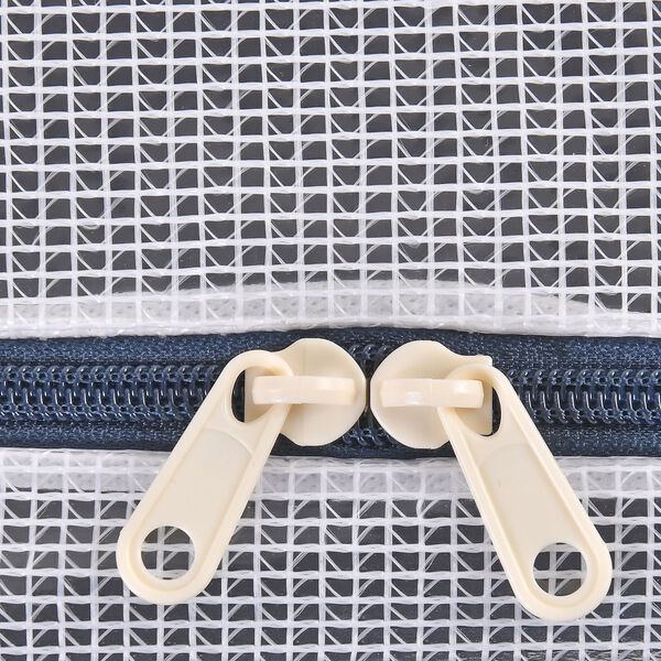 66L Stapelbare Aufbewahrungsbox mit Metallrahmen, blauer Rei&szlig;verschluss image number 6