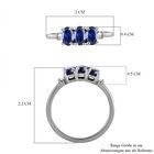 Masoala Saphir und Diamant-Trilogie-Ring, 925 Silber platiniert, 1,13 ct. image number 6