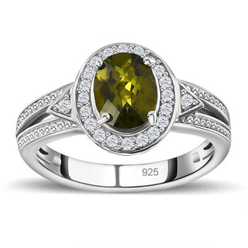 AA Vesuvianit und Zirkon Ring- 1,72 ct.