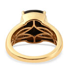 Elite Shungit und Zirkon Ring 925 Silber vergoldet (Größe 16.00) image number 5